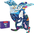 PINU Jigsaw Puzzles for Kids Ages 3-5, 6-8, 8-10, Children Colorful Fun Animal Shaped Puzzle Learning Educational Toys Gifts Games for Boys and Girls (Penguin-100 PCS)