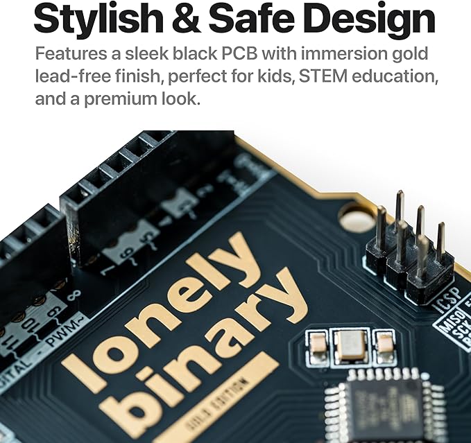 UNO R3 Development Board Gold Edition ATmega328P Type-C Board Compatible with Arduino IDE