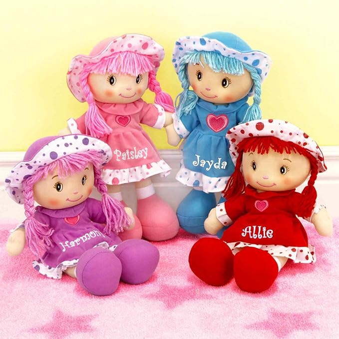 DIBSIES Personalized Sweetheart Cuddle Doll - 14 Inch (Pink)