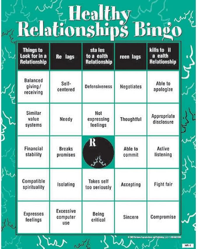 Healthy Relationships Bingo for Adults