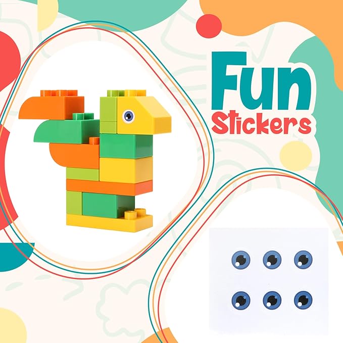 Building Blocks for Kids Toddlers, 76 Pieces Large-Size Building Blocks, Ideal STEM Toy for 3+ Year Old Kids