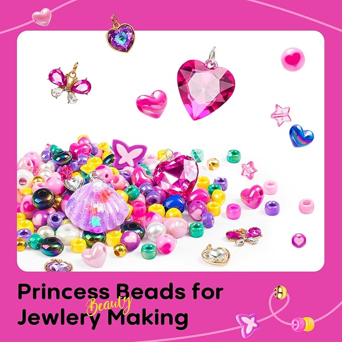 Charm Bracelet Making Kit for Kids,Jewelry Making Kit Gifts for Kids 6-12 Year, Birthday Gift,Girls Toys Ages 6,7,8,9,10