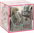 Clear Piggy Bank for Adults/Kids, Acrylic Unopenable Money Box for Cash Coin Saving, Must Break to Open, Money Saving Jar for Adults Boys Girls, Size 5.9''