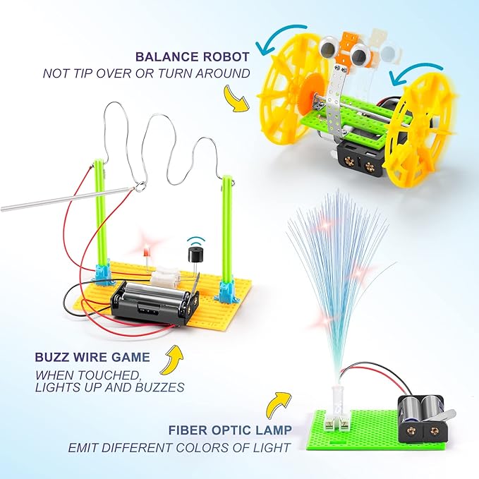 11 Set STEM Science Kit for Kids Ages 6-14 | Engineering & Physics Robot Building Science Experiments | Robotics STEM Toys for 8-12 Year Olds Boys & Girls