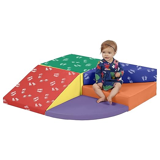 ECR4Kids SoftZone Tiny Twisting Climber, Beginner Playset, Assorted, 5-Piece