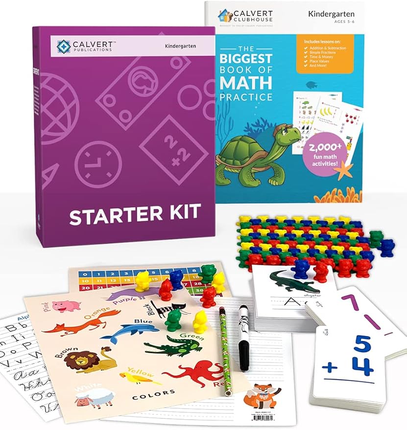 Calvert Kindergarten Starter Kit and Clubhouse Biggest Book of Math Practice