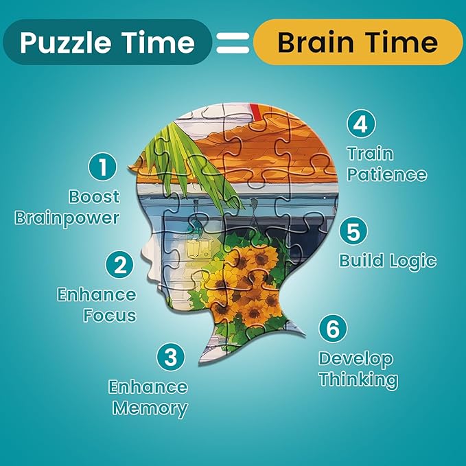 300 Piece Puzzles for Adults,Unique Colorful Beach House Puzzle for Kids Adult Seniors,Cute Kitten Jigsaw Puzzle for Kids Ages 8-10 10-12,Challenging Family Game Gift for Friends Men Women,20.5*15 In