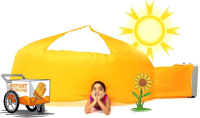 The Original Patented AirFort - Build A Fort in 30 Seconds, Inflatable Fort for Kids, Play Tent for 3-14 Years, A Playhouse Where Imagination Runs Wild, Fan not Included (Creamsicle Orange)