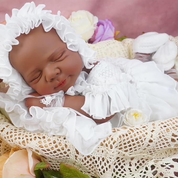 Full Silicone Reborn Baby Doll, 20 Inch Lifelike Newborn Girl, Reborn Baby Dolls Silicone Full Body Sleeping for Therapy & Memory Keepsake