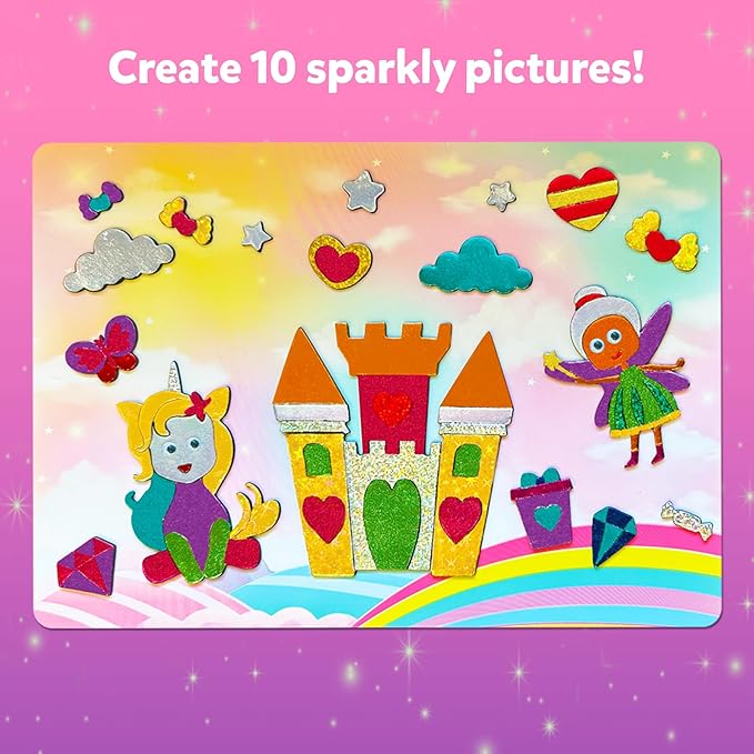 Skillmatics Foil Fun - Unicorns & Princesses, No Mess Art for Kids, Craft Kits & Supplies, DIY Creative Activity, Travel Toys, for Ages 4, 5, 6, 7, 8, 9