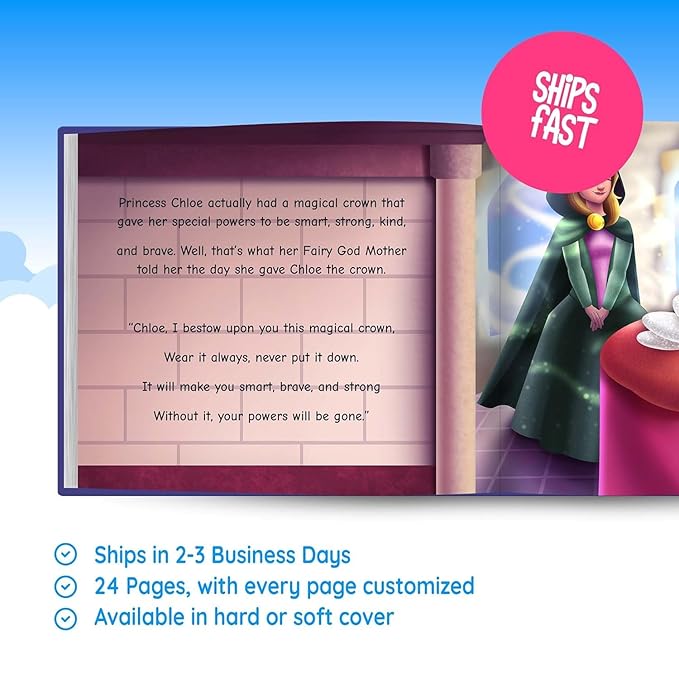 Personalized Princess Story Book - Custom Book with Girls Name