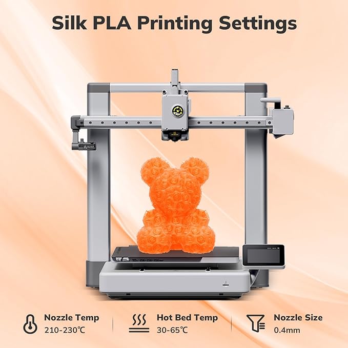 AMOLEN 3D Printer Filament Crystal PLA Transparent 1.75mm, Crystal Orange Clear Printing, Low Warping & No-Bubbles, Dimensional Accuracy +/- 0.02 mm, Fits Most FDM 3D Printers, 1kg Spool(2.2lbs)