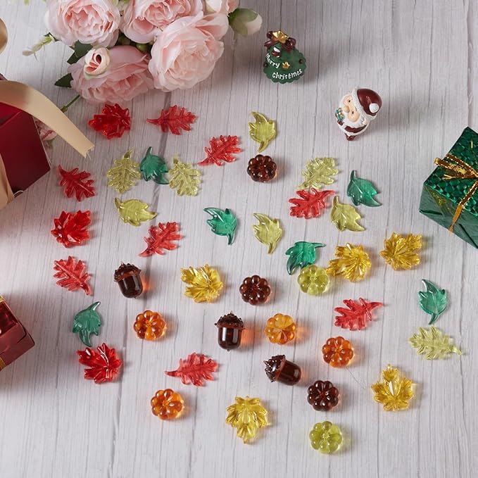 Acrylic Holiday Gems 120 Pcs Crystals - Thanksgiving Party Decoration Favor Vase Filler