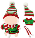 17cm Doll Clothes,15cm Dolls Christmas Outfit Set,Accessories for Dolls,Christmas Clothes Set (No Doll) (Red+Green)