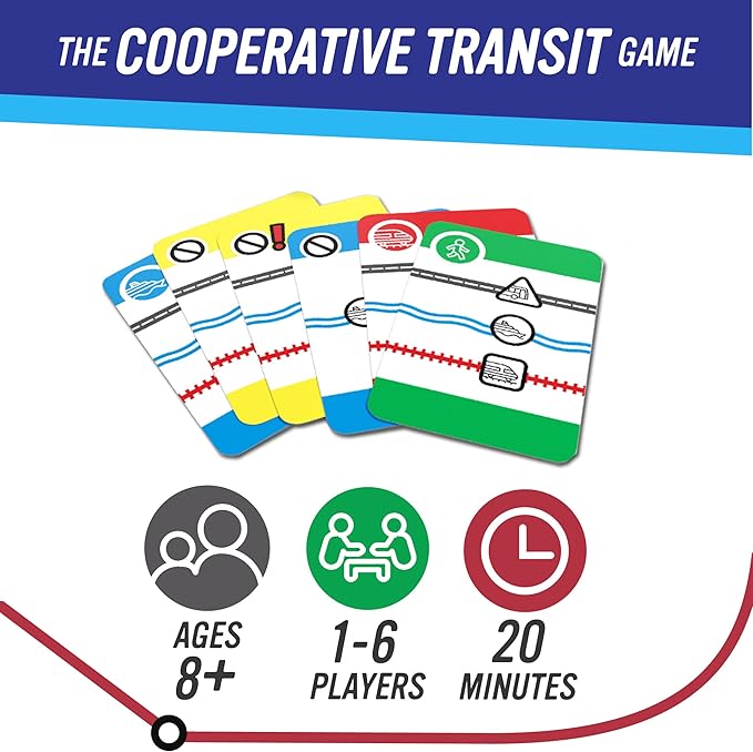 Calliope Games Mass Transit - Cooperative Family Game - Fast-Paced Fun for Kids & Adults - 1-6 Players - from The Makers of Tsuro and Roll for It!