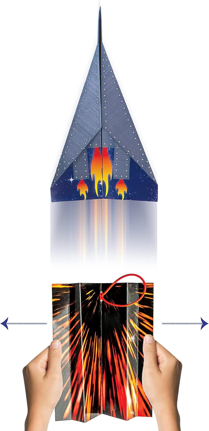 Creativity for Kids Stunt Squadron Fold & Launch Paper Airplanes: Create 80 Paper Airplanes, STEM Science Kit for Kids, Airplane Craft Kit for Kids, Gifts and Toys for Boys (Ages 6+)