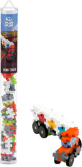 PLUS PLUS Vehicle Building Block Kit, 3D Puzzle Stem Toy for Kids, 70 Interlocking Pieces - Truck Mini Maker Tube