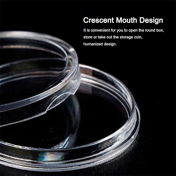 200 Pieces 30mm Coin Capsules Coin Holders for Collectors, with Foam Gasket and Plastic Storage Organizer Box, 5 Sizes (17/20/25/27/30mm) Coin Case for Coin Collection Supplies
