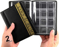 2 Pack of 120 Pockets Coin Album, 4.4 x 6.1 Handy Souvenir Penny Book, Coins Collection Holder for Pennies Collecting Passport, Hobby Coin Collector, Money Specie Display Storage Case (Black)