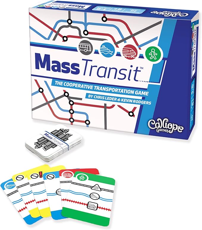 Calliope Games Mass Transit - Cooperative Family Game - Fast-Paced Fun for Kids & Adults - 1-6 Players - from The Makers of Tsuro and Roll for It!