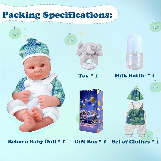 Boy 15 Inch, Full Silicone Baby Doll, Realistic Baby Dolls, Realistic Veins & Pose, Not Vinyl, Reborn Baby Dolls Silicone Full Body, Gift Set