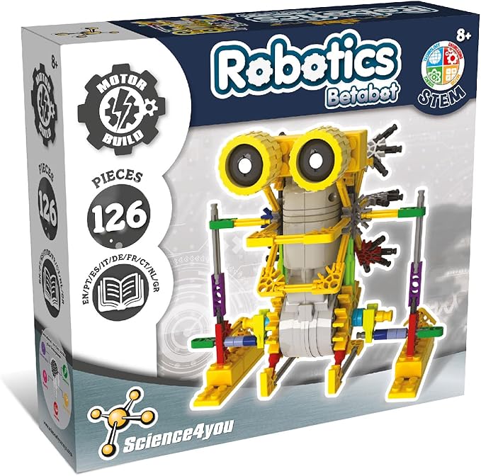 Science4you Robotics Betabot - Stem Robotics Kit for Kids 8-12+, 126 Pieces Included, Robot Building Kit for Kids, Robot Toys, Game, Gift for Boys and Girls Ages 8 9 10+