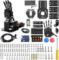 Robot Hand with Arduino Open Source AI Bionic Robotic Hand Five Fingers Solely Movement Mechanical Arm DIY Smart Robot & Engineering Kits, Science/Coding/Programming Set, Starter Kit