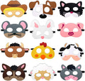 CiyvoLyeen Party Animals Felt Masks Jungle Farm Forest Animals Theme Birthday Party Favors Party Supplies for Boys or Girls