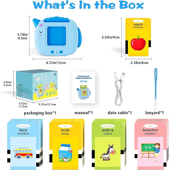 Talking Flash Cards for Toddlers Learning: Alphabet Learning Toys - Matching Spelling Games with 224 Sight Words - Montessori Toys for 3 4 5 6 Years Old Kids (Bilingual-385 Sight Words)