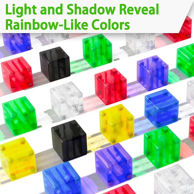 Magnetic Building Blocks - Transparent Magnetic Cubes, STEM Magnet Toddler Boys Toys for Kids Age 3-5,Travel Sensory Autism Preschool Montessori Toys for 3+ Year Old, Birthday Girls Gifts