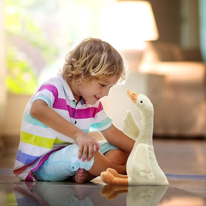 Sosation 3 Pieces 19.7'' Silly Goose Plush Stuffed Animal Toy,Swan Stuffed Animal,White Fluffy Cute Goose Funny Duck Plush Swan Toys Gifts for Kids Home Birthday Favor