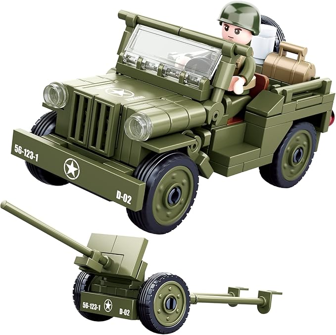 World War 2 Landing Craft Building Toys WW2 Military Vehicle Brick Set, WWII Army Warship Boat Model Block with 4 Soldiers Figures (325 Pieces)