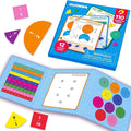 QUOKKA Magnetic Fractions Learning Set for Kids Ages 6-12 – Hands-On Math Games for Homeschooling, Classrooms & Travel – 110 Magnets, 12 Task Pages, Marker – Montessori Educational Toy Puzzles