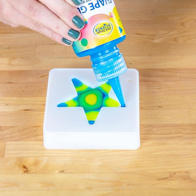 Steve Spangler Science Shape Gel Starter Kit – Hands-On Science Kit for Kids to Learn About Polymers, DIY Slime Kit for Classroom and Home Learning – STEM Activity for Ages 6+