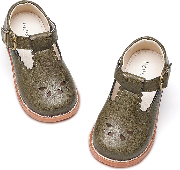 Felix & Flora Toddler Little Girl Mary Jane Dress Shoes - Ballet Flats for Girl Party School Shoes