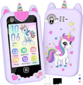 Kids Smart Phone for Girls, Kids Toys Cell Phone 2.8" Touchscreen Toddler Learning Play Toy Phone with Dual Camera, Game, Music Player, 8GB Card Birthday Gifts for Girls Boy Age 4-12 (Purple)