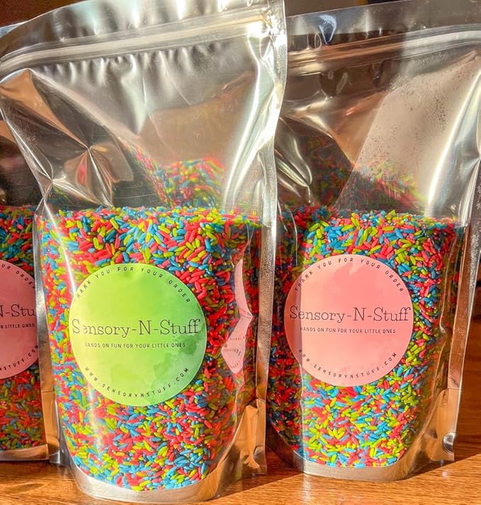 Sensory Bin Filler for Sensory Table - Colored Rice for Sensory Play (Summer Rice)