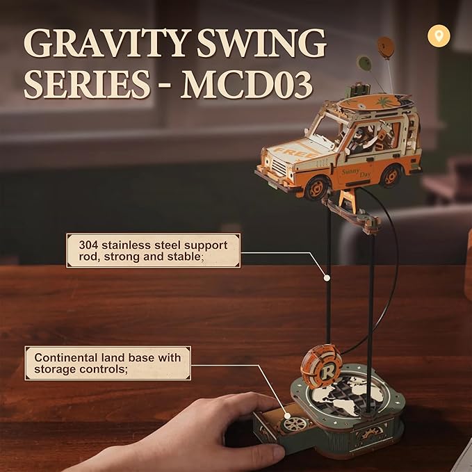 ROKR 3D Wooden Puzzles for Adults, 228 PCS DIY Craft Kit Balance Toy Road Tripper, Creative Christmas/Birthday Gifts for Teens & Adults