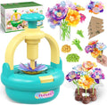 TingingYuli Arts and Crafts Kit for Kids Ages 4-8,Flower Bouquet Toys,DIY Flower Market Toys,Build Your Bouquet,Educational Christmas Birthday Gifts for 3 4 5 6 7 8 9 Year Old Girls-Blue