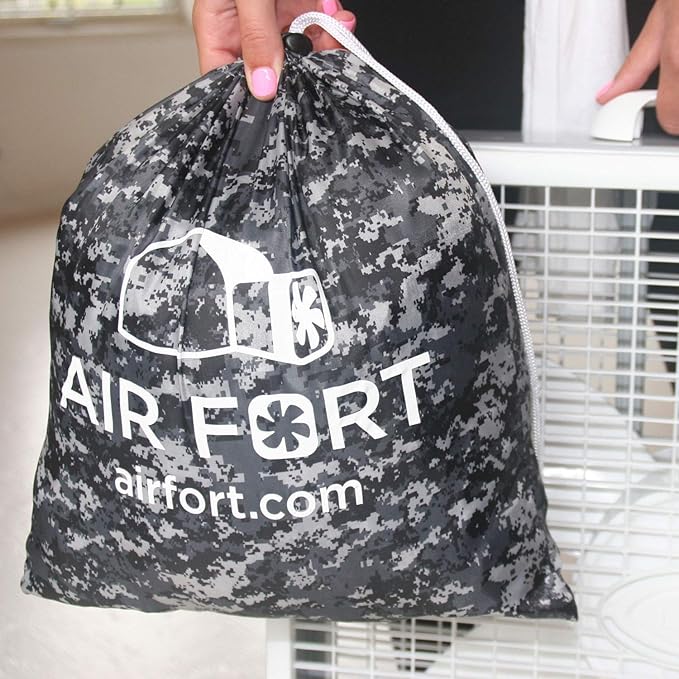 The Original Patented AirFort - Build A Fort in 30 Seconds, Inflatable Fort for Kids, Play Tent for 3-14 Years, A Playhouse Where Imagination Runs Wild, Fan not Included (Digi Camo)