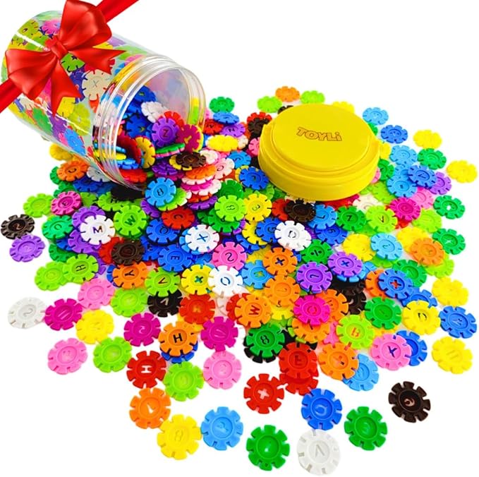 Smart Coins 500 Pieces Interlocking Discs Set, Kids STEM Toys, Kindergarten Classroom Must Haves