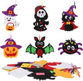 DIYASY 12 Pcs Halloween Craft for Kids, Make Your Own Foam Stickers Pumpkin Bats Craft Kits Arts and Crafts DIY Kid Friendly Halloween Decorations Games Party Activities Supplies Age 3-5 4-8
