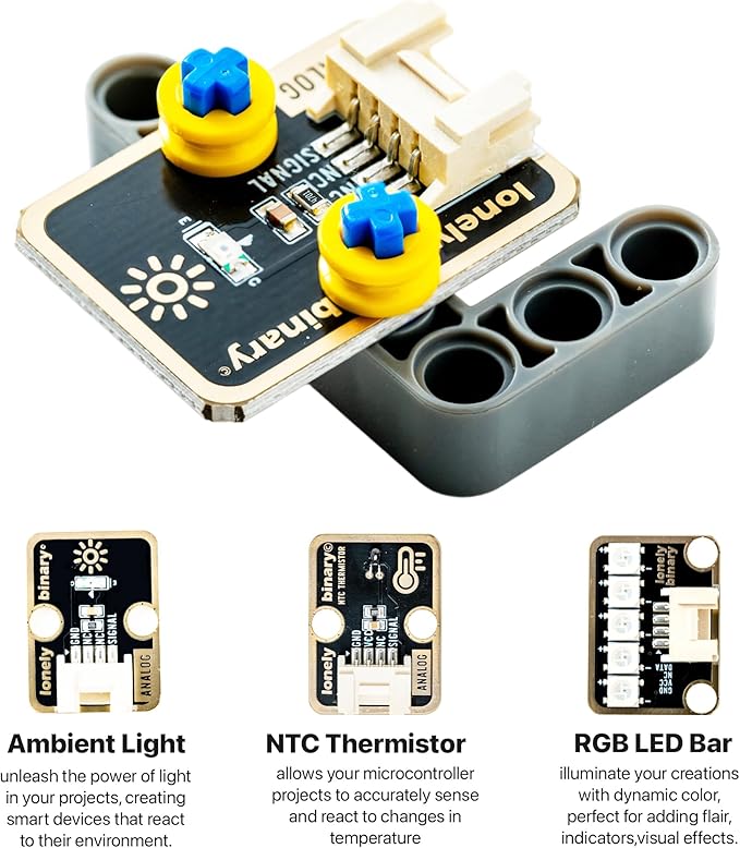 TinkerBlock UNO R3 Starter Kit with 12 Plug-in Sensor Modules, ATmega328P, Extension Board, Compatible with Arduino IDE, STEM & Electronics Learning-No Wiring Needed- Video Tutorials