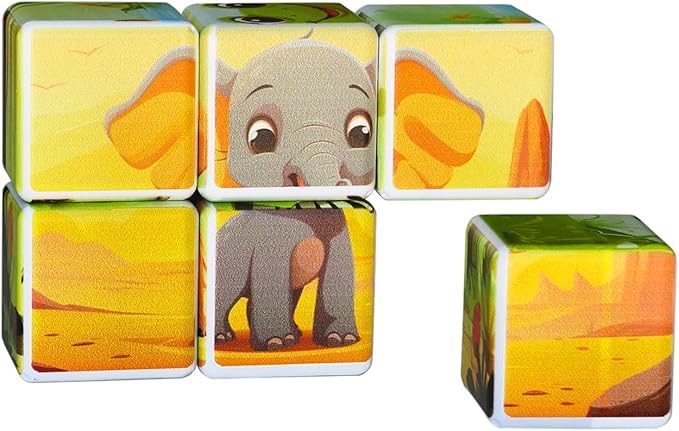 3D Magnetic Cubic Jigsaw Puzzle Toys for Toddlers, Large Building Blocks Cubes 1.65 Inches, Sensory & Montessori Toys for Kids 3-5