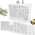 Piggy Bank for Adults Kids, Wooden Coin Bank for Boys and Girls, Cash Vault Money Saving Box with Counter $10000 $5000 $1000 Savings Challenge Money Box with Money Target and Numbers (White Color)