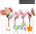 Baby Car Seat Toys Activity Stroller Toy for Boys Girls 0 3 6 9 10 12 Months, Spiral Hanging Plush Toys, Baby Shower Thank You Gifts