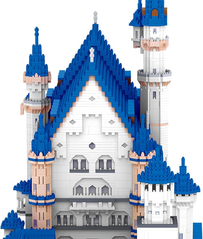 Huge Swan Stone Castle Micro Mini Blocks – 10000pcs Challenging Building Set, High-Difficulty 3D Puzzle, Ultimate Achievement, Cool Decorative Piece, Perfect Time-Killer