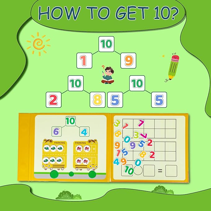 Magnetic Math Games for Addition & Subtraction Math Manipulatives Educational Toys Montessori Math for Kindergarten Learning Activities