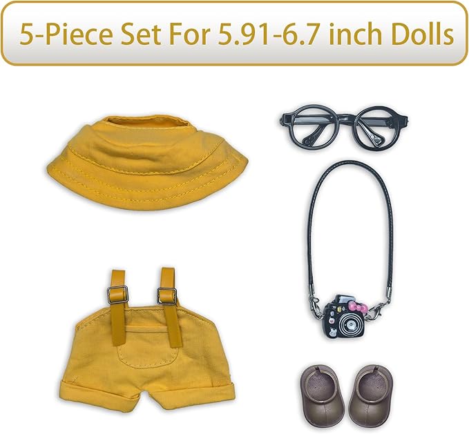 17cm Doll Clothes Set Fashion Doll Clohtes with Accessories of Doll Clothing Suitable for Various Outfits of Dolls (Style F)