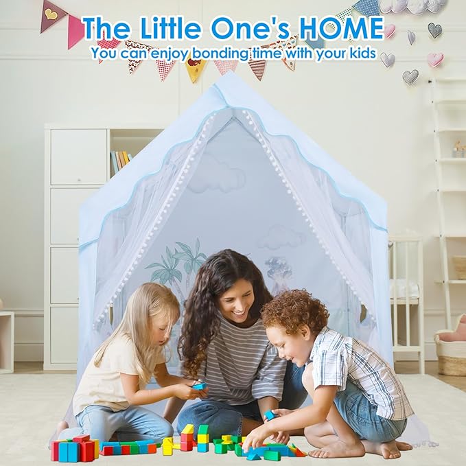 Kids Tent Toddler Playhouse for Boys Girls,Large and Foldable Kids Playtents with Windows,Portable and Lightweight Play Tent Indoor&Outdoor Gift for Children